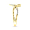 Thumbnail Image 2 of 0.20 CT. T.W. Lab-Grown Diamond Crossed Chevron Ring in 10K Gold