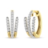 Thumbnail Image 2 of 0.30 CT. T.W. Lab-Grown Diamond Huggie Hoop Earrings in 10K Gold