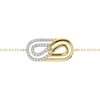 Thumbnail Image 2 of 0.20 CT. T.W. Lab-Grown Diamond Looping Paper Clip Bracelet in 10K Gold