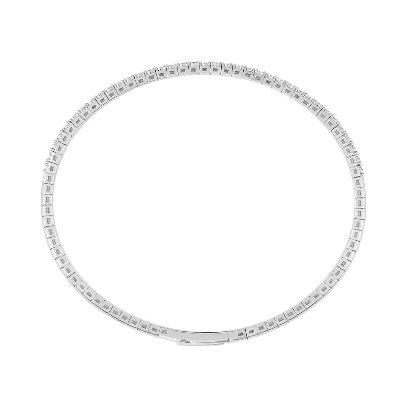 0.23 CT. T.W. Certified Lab-Grown Diamond Flex Bangle Bracelet in Sterling Silver (F/SI2)