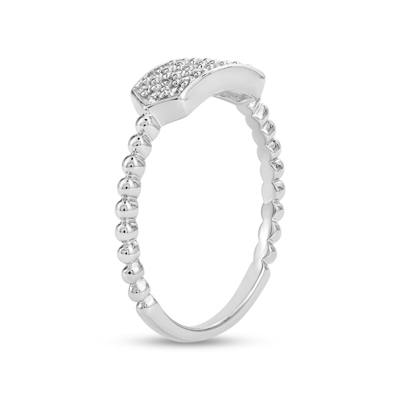 0.23 CT. T.W. Certified Lab-Grown Multi-Diamond Hex Ring in Sterling Silver (F/SI2)