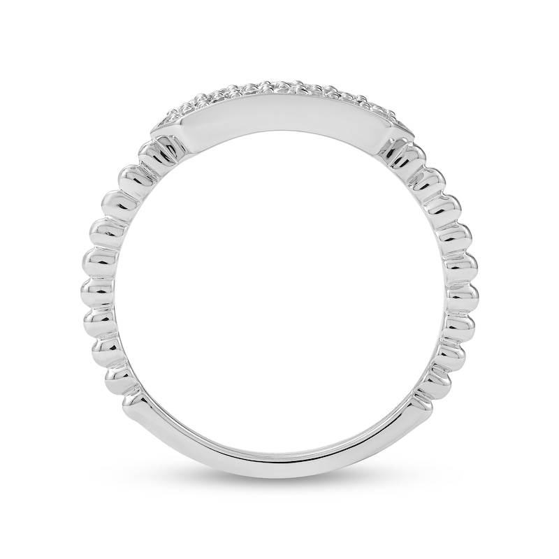 0.23 CT. T.W. Certified Lab-Grown Multi-Diamond Hex Ring in Sterling Silver (F/SI2)
