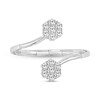 Thumbnail Image 1 of 0.30 CT. T.W. Lab-Grown Diamond Bypass Open Flex Ring in Sterling Silver (F/SI2)