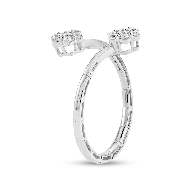 0.30 CT. T.W. Lab-Grown Diamond Bypass Open Flex Ring in Sterling Silver (F/SI2)