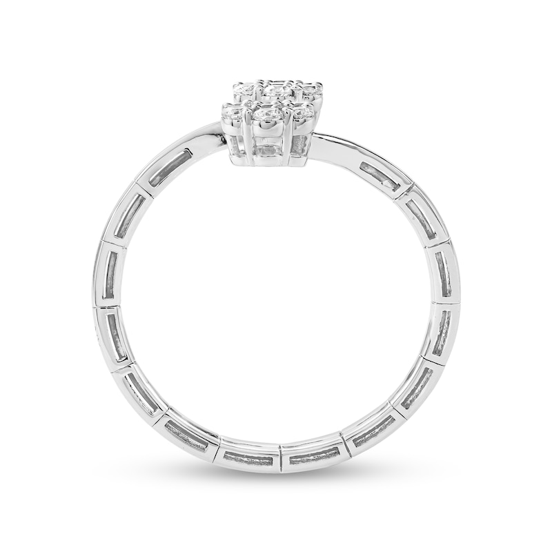 0.30 CT. T.W. Lab-Grown Diamond Bypass Open Flex Ring in Sterling Silver (F/SI2)