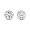 Thumbnail Image 1 of 3.50 CT. T.W. Certified Lab-Grown Diamond Frame Stud Earrings in Sterling Silver (F/SI2)