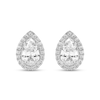 Thumbnail Image 1 of 2.23 CT. T.W. Pear-Shaped Certified Lab-Grown Diamond Stud Earrings in Sterling Silver (F/SI2)