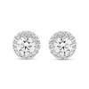 Thumbnail Image 1 of 4.75 CT. T.W. Certified Lab-Grown Diamond Frame Stud Earrings in Sterling Silver (F/SI2)