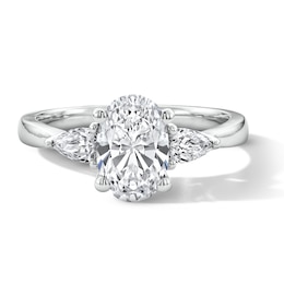 1.80 CT. T.W. Oval Certified Lab-Grown Diamond Engagement Ring in 14K White Gold (F/VS2)