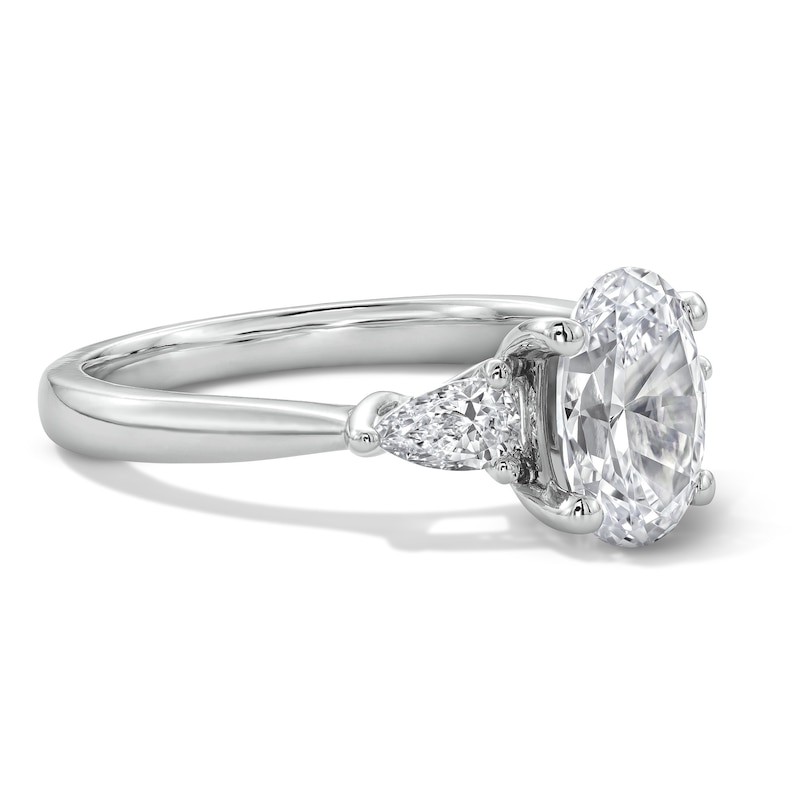 1.80 CT. T.W. Oval Certified Lab-Grown Diamond Engagement Ring 14K White Gold (F/VS2)