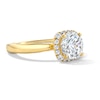 Thumbnail Image 4 of 2 CT. T.W. Certified Lab-Grown Diamond Halo Engagement Ring in 14K Yellow Gold (F/VS2)