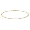 Thumbnail Image 1 of 1.85mm Diamond-Cut Curb Chain Bracelet in Solid 10K Gold - 7.25"