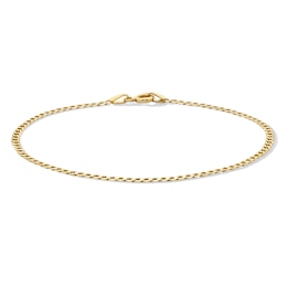 1.85mm Diamond-Cut Curb Chain Bracelet in Solid 10K Gold - 7.25"