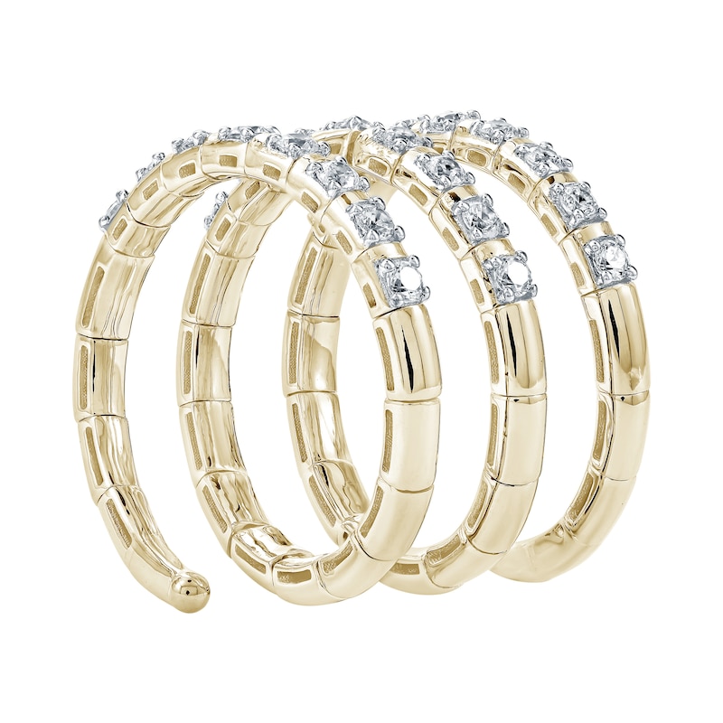 0.70 CT. T.W. Lab-Grown Diamond Spiral Flex Ring in 10K Gold (F/SI2)
