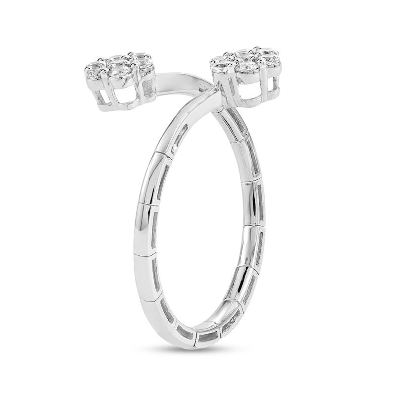 0.29 CT. T.W. Certified Lab-Grown Diamond Bypass Open Flex Ring in 10K White Gold (F/SI2)