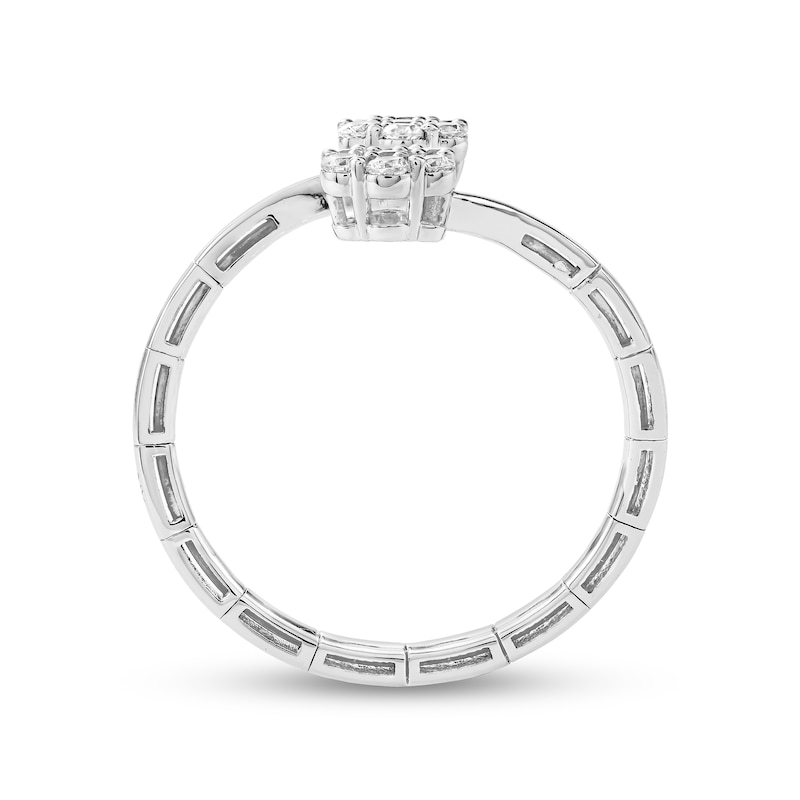 0.29 CT. T.W. Certified Lab-Grown Diamond Bypass Open Flex Ring in 10K White Gold (F/SI2)