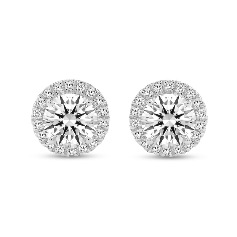 2.23 CT. T.W. Lab-Grown Diamond Frame Stud Earrings in Sterling Silver (F/SI2)