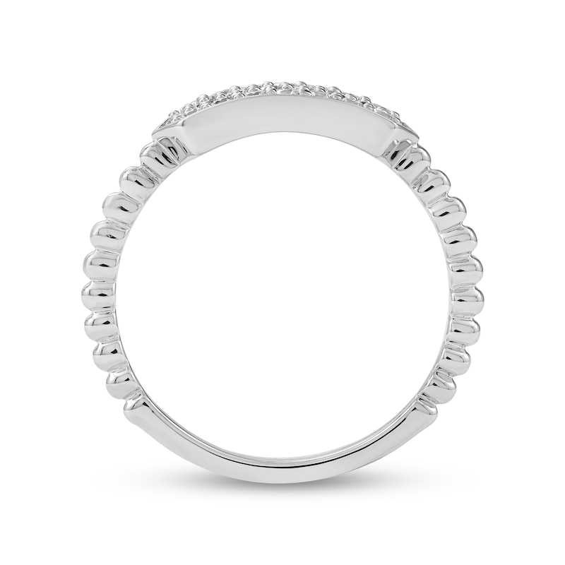 0.25 CT. T.W. Certified Lab-Grown Multi-Diamond Hex Ring in 10K White Gold (F/SI2)
