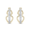 Thumbnail Image 1 of 0.14 CT. T.W. Certified Lab-Grown Diamond Hoop Earrings in 10K Gold (F/SI2)
