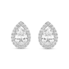 Thumbnail Image 1 of 2.23 CT. T.W. Pear-Shaped Certified Lab-Grown Diamond Stud Earrings in 10K White Gold (F/SI2)