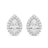 Thumbnail Image 1 of 3.50 CT. T.W. Pear-Shaped Certified Lab-Grown Diamond Frame Stud Earrings in 10K White Gold (F/SI2)
