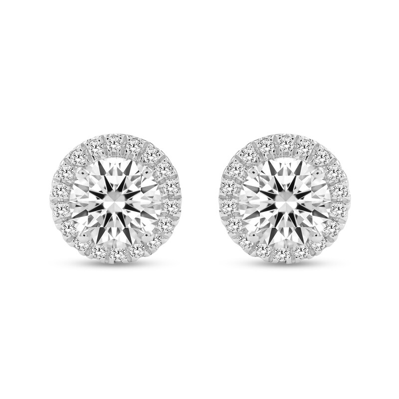 2.23 CT. T.W. Lab-Grown Diamond Frame Stud Earrings in 10K White Gold (F/SI2)