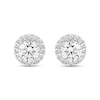 Thumbnail Image 1 of 4.75 CT. T.W. Certified Lab-Grown Diamond Frame Stud Earrings in 10K White Gold (F/SI2)