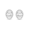 Thumbnail Image 1 of 2.23 CT. T.W. Oval Certified Lab-Grown Diamond Frame Stud Earrings in 10K White Gold (F/SI2)