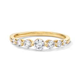 0.45 CT. T.W. Certified Lab-Grown Diamond Station Band in 14K Gold (F/VS2)