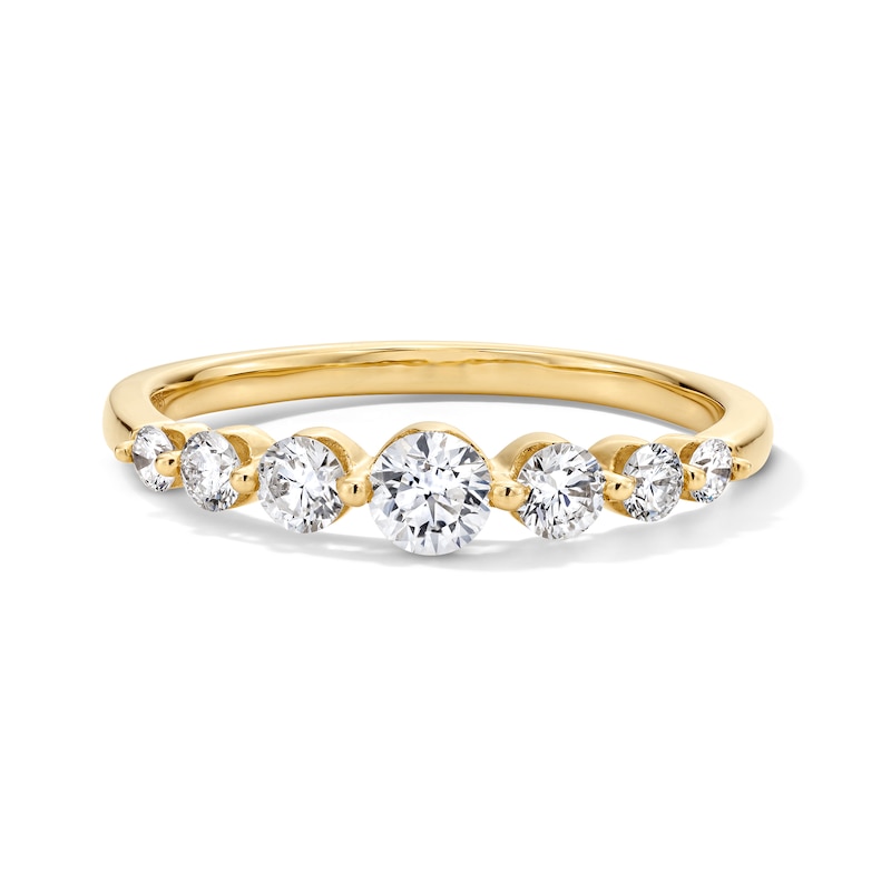 Main Image 1 of 0.45 CT. T.W. Certified Lab-Grown Diamond Station Band in 14K Gold (F/VS2)