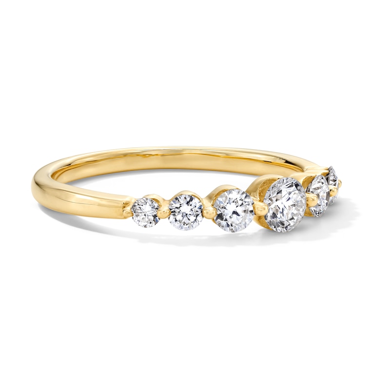 Main Image 3 of 0.45 CT. T.W. Certified Lab-Grown Diamond Station Band in 14K Gold (F/VS2)