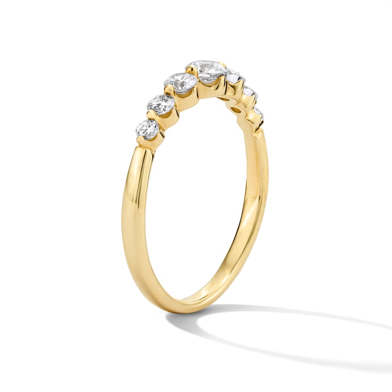 Main Image 4 of 0.45 CT. T.W. Certified Lab-Grown Diamond Station Band in 14K Gold (F/VS2)