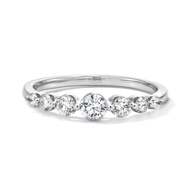 Main Image 1 of 0.45 CT. T.W. Certified Lab-Grown Diamond Station Band in 14K White Gold (F/VS2)