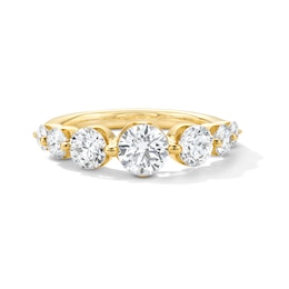 2 CT. T.W. Certified Lab-Grown Diamond Seven Stone Anniversary Band in 14K Yellow Gold (F/VS2)