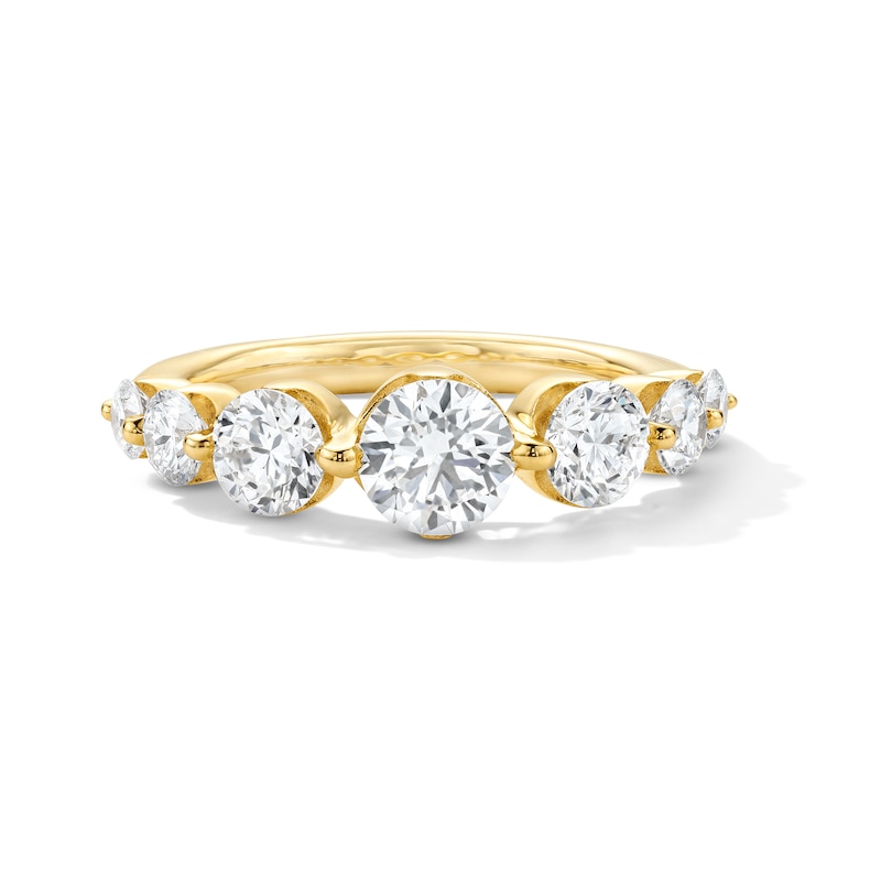 Main Image 1 of 2 CT. T.W. Certified Lab-Grown Diamond Seven Stone Anniversary Band in 14K Yellow Gold (F/VS2)