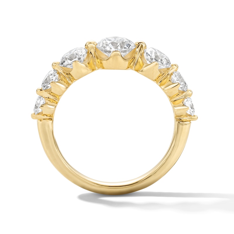 Main Image 3 of 2 CT. T.W. Certified Lab-Grown Diamond Seven Stone Anniversary Band in 14K Yellow Gold (F/VS2)