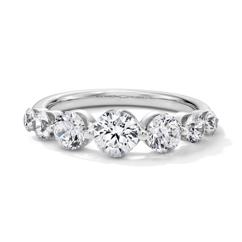 Main Image 1 of 1.45 CT. T.W. Certified Lab-Grown Diamond Station Band in 14K White Gold (F/VS2)