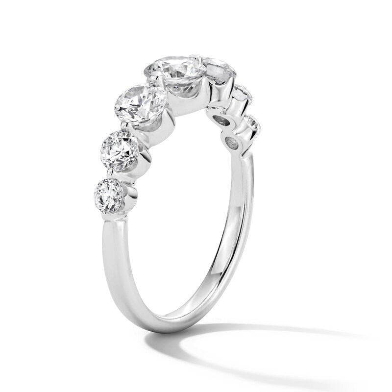 Main Image 4 of 1.45 CT. T.W. Certified Lab-Grown Diamond Station Band in 14K White Gold (F/VS2)