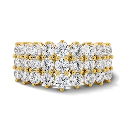 2 CT. T.W. Certified Lab-Grown Diamond Multi-Row Anniversary Band in 10K Gold (F/VS2)