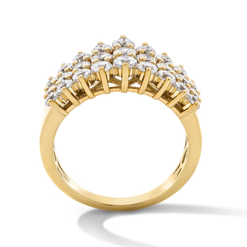 Main Image 3 of 2 CT. T.W. Certified Lab-Grown Diamond Multi-Row Anniversary Band in 10K Gold (F/VS2)