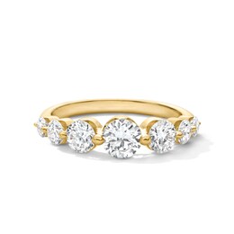 1-1/2 CT. T.W. Certified Lab-Grown Diamond Seven Stone Anniversary Band in 14K Yellow Gold (F/VS2)