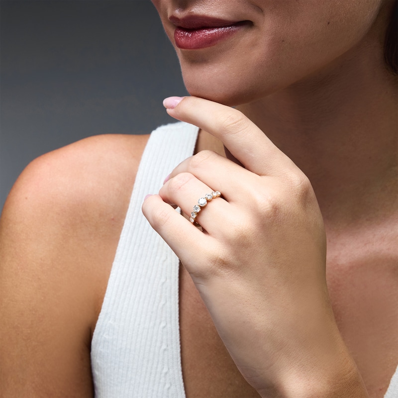 Main Image 2 of 1 CT. T.W. Certified Lab-Grown Diamond Station Band in 14K Gold (F/VS2)