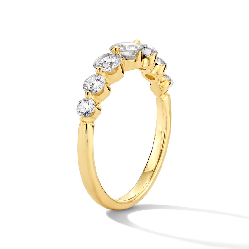 Main Image 4 of 1 CT. T.W. Certified Lab-Grown Diamond Station Band in 14K Gold (F/VS2)