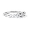 Thumbnail Image 3 of 0.95 CT. T.W. Certified Lab-Grown Diamond Station Band in 14K White Gold (F/VS2)