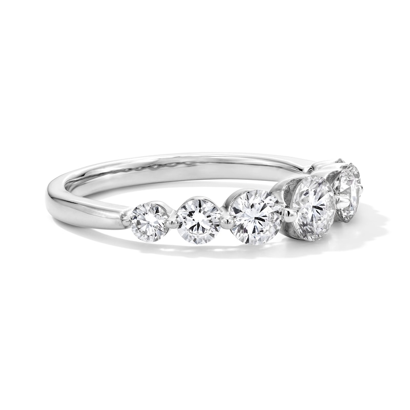 Main Image 3 of 0.95 CT. T.W. Certified Lab-Grown Diamond Station Band in 14K White Gold (F/VS2)