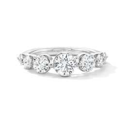 2 CT. T.W. Certified Lab-Grown Diamond Seven Stone Anniversary Band in 14K White Gold (F/VS2)
