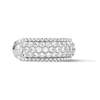 Thumbnail Image 4 of 1 CT. T.W. Certified Lab-Grown Diamond Beaded Anniversary Band in Sterling Silver (F/VS2)