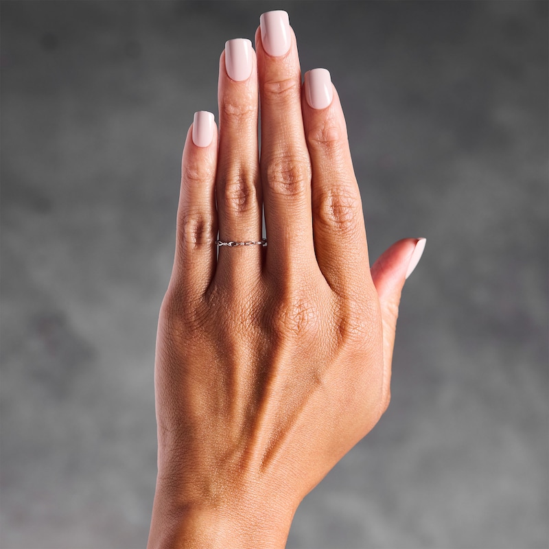 Diamond Accent Stackable Anniversary Band 10K White Gold