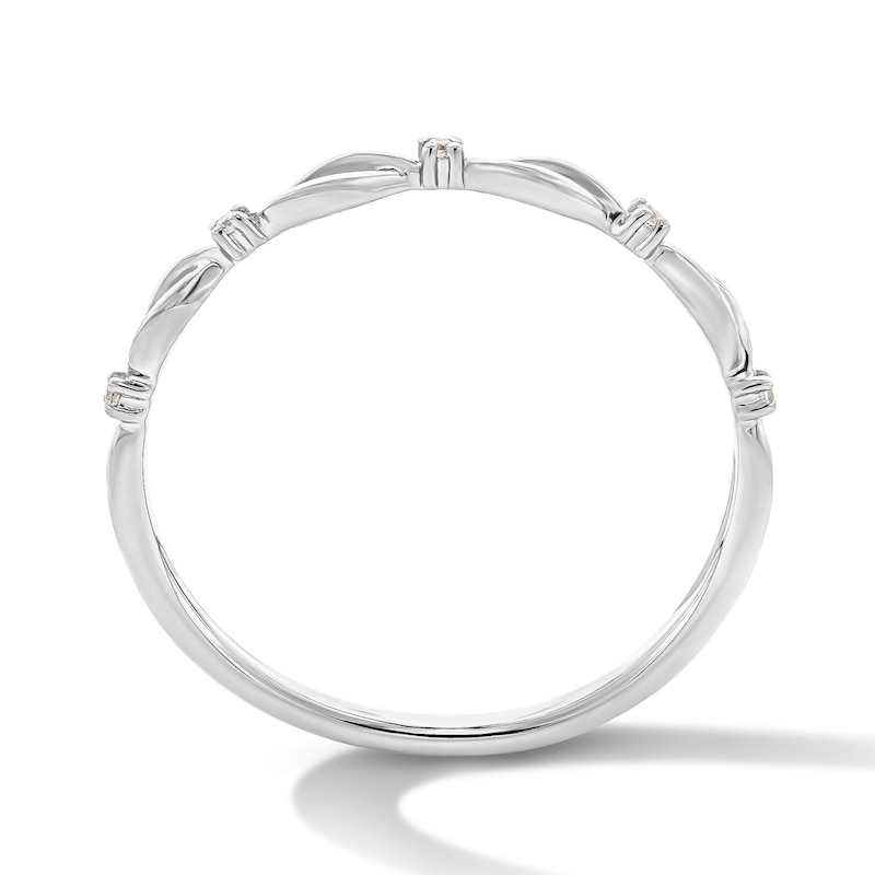 Diamond Accent Stackable Anniversary Band 10K White Gold