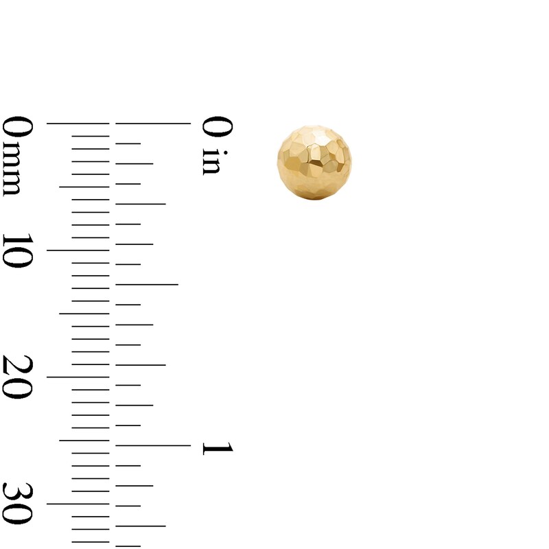 Diamond Cut Ball Stud Earrings in Solid 10K Gold